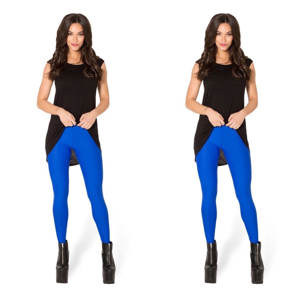 Black Milk Clothing Matte Royal Blue Leggings
